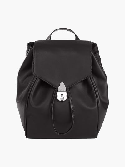 Calvin Klein Táskák & Kiegészítők HU919206 | Calvin Klein Lock Bőr Flap Női Hátizsák Fekete